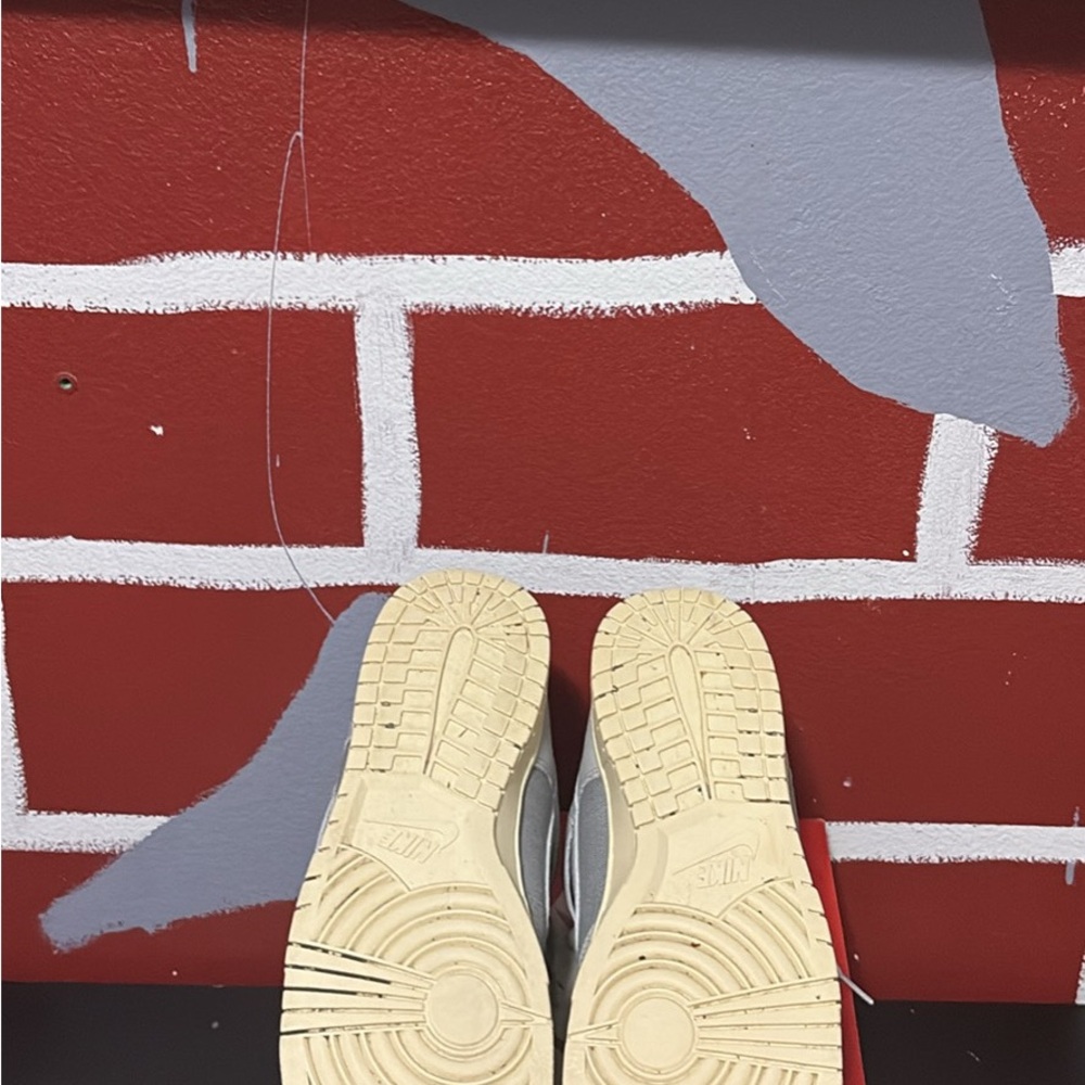 Nike Gray and Cream High-Top Sneakers - Picture 4 of 4